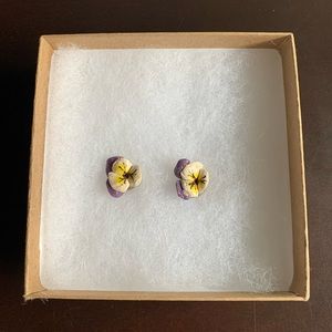 Delicate & Beautiful Hand-Painted Floral Earrings